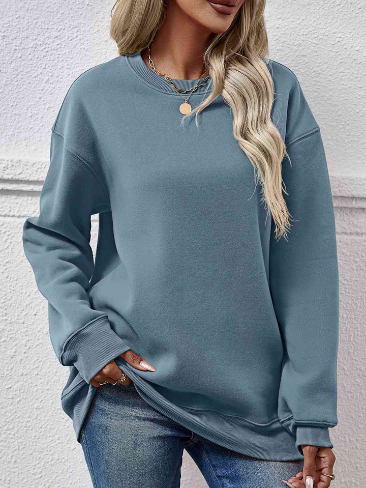 Round Neck Long Sleeve Sweatshirt