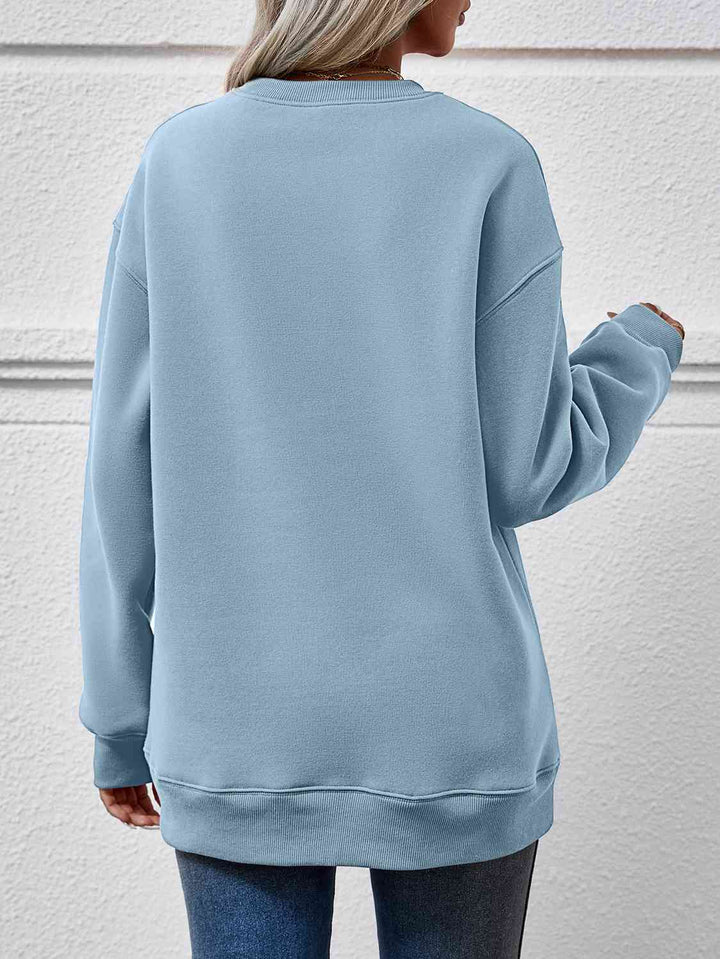 Round Neck Long Sleeve Sweatshirt