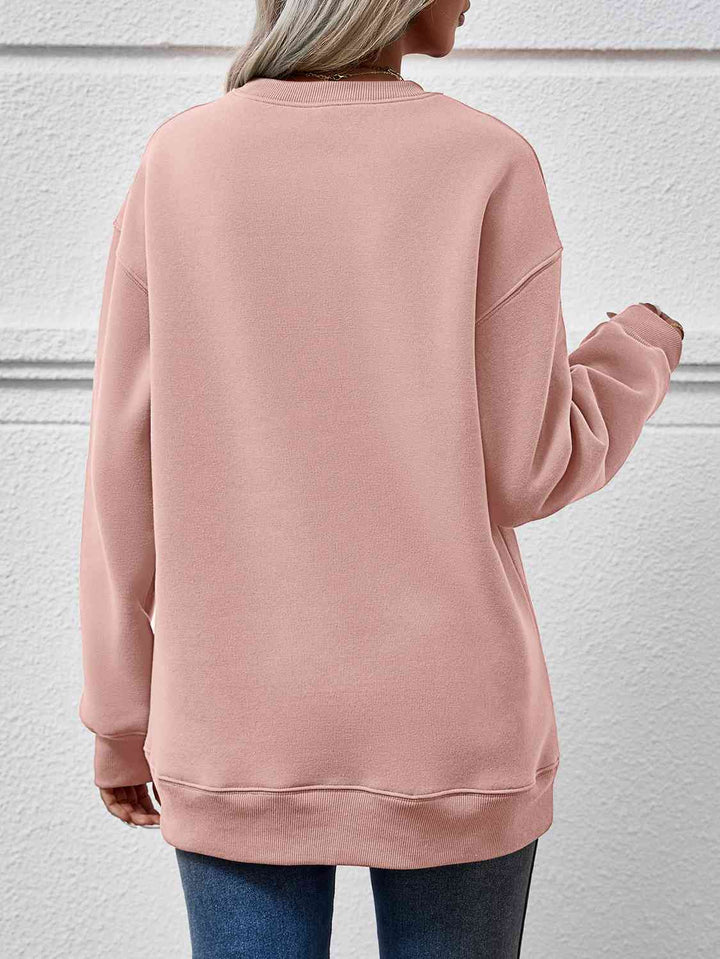 Round Neck Long Sleeve Sweatshirt